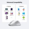 imageUGREEN Wireless Mouse Ergonomic Bluetooth 50 Mouse for Laptop 24G Cordless with USB Receiver 1000160020004000 DPI 5 Buttons Silent Mice for MacBook PC Desktop Chromebook BlueWhite