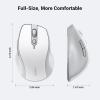 imageUGREEN Wireless Mouse Ergonomic Bluetooth 50 Mouse for Laptop 24G Cordless with USB Receiver 1000160020004000 DPI 5 Buttons Silent Mice for MacBook PC Desktop Chromebook BlueWhite