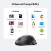 imageUGREEN Wireless Mouse Ergonomic Bluetooth 50 Mouse for Laptop 24G Cordless with USB Receiver 1000160020004000 DPI 5 Buttons Silent Mice for MacBook PC Desktop Chromebook Blueblack