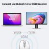 imageUGREEN Wireless Mouse Ergonomic Bluetooth 50 Mouse for Laptop 24G Cordless with USB Receiver 1000160020004000 DPI 5 Buttons Silent Mice for MacBook PC Desktop Chromebook BlueWhite