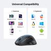 imageUGREEN Wireless Mouse Ergonomic Bluetooth 50 Mouse for Laptop 24G Cordless with USB Receiver 1000160020004000 DPI 5 Buttons Silent Mice for MacBook PC Desktop Chromebook BlueBlue