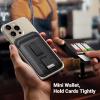 imageUGREEN for Magsafe Wallet Magnetic Phone Wallet Compatible with iPhone with Finger Loop Grip Adjustable Stand Compatible with iPhone 17 16 15 14 13 12 Series Mini Not Included Black