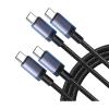 imageUGREEN 2Pack 240W USB C to USB C Cable Fast Charging USB C Cable for iPhone 17 Pro Max1614 Galaxy S25S25S24 Pixel 987 MacBook ProAir ThinkBook Dell XPS iPad ProAir Steam Deck 66FT66FT