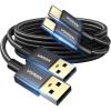 imageUGREEN 2Pack USB C Cable 3A Fast Charge USB A to Type C Cable Braided USB C Charger Cord Compatible with iPhone 1616 Plus16 Pro15 Samsung Galaxy A03sA10eA20A50A51S20LG G8G7 33ft Black