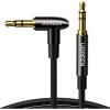 imageUGREEN 35mm Audio Cable HiFi Sound Stereo Nylon Braided Male to Male Aux Cord 90 Degree Aux Cable Gold Plated Compatible with iPod iPad Tablets Headphone Speakers Home Car Stereos 3FT