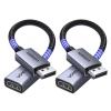 imageUGREEN 4K DisplayPort to HDMI Adapter Unidirectional DP 12 PC to HDMI 14 Converter Braided Cable Male to Female for Desktop Projector Monitor Compatible with AMD NVIDIA Passive 066FT2
