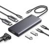 imageUGREEN 8 in 1 USB C 4K Docking Station Dual Monitor Triple Display USB C Hub with 2 HDMI VGA 2 USB AampampC 32 Ports 100W PD Compatible for MacBook Dell HP Lenovo Surface etc