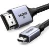 imageUGREEN 8K Micro HDMI to HDMI Cable 66FT 21 Aluminum Shell Braided 48Gbps Ultra High Speed 8K60Hz 4K240Hz Support HDR eARC Dolby Compatible with GoPro Raspberry Pi 5 Camera Nikon66FT