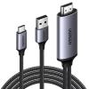 imageUGREEN Active HDMI to USB C Adapter Cable with USB Power 4K60Hz Unidirectional HDMI to Thunderbolt 66FT Compatible Switch PS5 SteamDeck Laptop to USBC Portable Monitor ARXR Headset