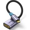 imageUGREEN Micro HDMI to HDMI Adapter Micro HDMI to Female HDMI Aluminum HDMI Cable Adapter Supports 4K 3D 1080P Compatible with Raspberry Pi 54Pi 500 GoPro Hero 7 Camera Nikon B500 8 Inch BlackGrey