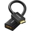 imageUGREEN Mini HDMI to HDMI Adapter 4K 60Hz Male to Female Adapter Compatible with Raspberry Pi Portable Monitors DSLR Cameras Camcorders Laptops Projectors Tablets Graphics Cards 16FT16FT