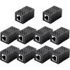 imageUGREEN RJ45 Coupler Ethernet Extender Connector 10 Pack Inline Coupler Cat7 Cat6 Cat5e Ethernet Cable Adapter Female to Female Black