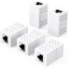 imageUGREEN RJ45 Coupler Ethernet Extender Connector 5 Pack Inline Coupler Cat7 Cat6 Cat5e Ethernet Cable Adapter Female to Female BlackWhite