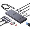 imageUGREEN Revodock Pro 11in1 Docking Station 4K120Hz DPHDMI Dual 10Gbps USBC 100W PD SDTF Gigabit Ethernet 35mm Audio Aluminum Body for MacBookDellHPLenovo