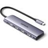 imageUGREEN Revodok USB C Hub 6 in 1 USB C Dongle 4K HDMI 3 USB 30 Ports SDTF Card Reader Compatible with MacBook Pro MacBook Air iPad iPhone 16 15 ProPro Max Space GreySpace Grey