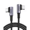 imageUGREEN Right Angle Cable 60W USB C Fast Charging Cable 90 Degree Compatible with iPhone 1717 Air17 Pro16 MacBook Pro iPad Pro Galaxy S25S25S24 Pixel 987 33FT33FT