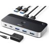 imageUGREEN USB 30 Switch 2 Computers Sharing USB C ampamp A Devices 4 Port USB Switcher Sharing Keyboard and Mouse PrinterScanner USB Switch Hub for Two Computers with 2 USB30 Cables and ControllerSilver