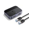imageUGREEN USB 30 Switch 2 in 2 Out USB Switcher 2 Computers Sharing Keyboard and Mouse Printer Scanner Webcam Printer Splitter for 2 Computers 2 Port USB Selector Switch with 2 USB30 Cables