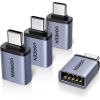 imageUGREEN USB C to USB Adapter 4 Pack 10Gbps USBC Male to USB 32 Female Adapter Type C USB C Adapter for MacBook ProiMaciPhone 17 16 15 Pro MaxiPad Pro Thunderbolt 4 SamsungSpace Gray