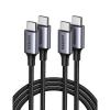 imageUGREEN USB C to USB C Cable 33FT 60W 2Pack USB C Cable Nylon Braided Type C Cord for iPhone 1716 Galaxy S25S24S22 Pixel 87 MacBook AirPro Dell XPS iPad ProMiniAir Switch Steam Deck10FT