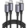 imageUGREEN USB C to USB C Cable 33FT 60W 2Pack USB C Cable Nylon Braided Type C Cord for iPhone 1716 Galaxy S25S24S22 Pixel 87 MacBook AirPro Dell XPS iPad ProMiniAir Switch Steam Deck66FT