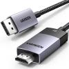 imageUGREEN Unidirectional DisplayPort to HDMI Cable 8K60Hz 4K120Hz Active DP 14 to HDMI 21 Cord HDR Dolby HDCP23 DSC12a 324Gbps Braided 66FT Compatible with Monitor Dell HP HDTV AMD NVIDIA33FT