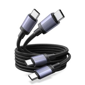 imageUGREEN 100W 2Pack USB C Cable Fast Charging Type C Cord USB C Charger Cable for iPhone 171614 MacBook ProAir Galaxy S25S25S24 iPad ProAir Pixel 98 Switch AirPods 66FT66FT