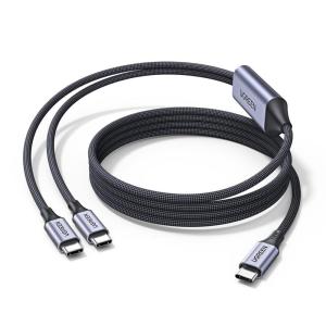 imageUGREEN 140W USB C Cable 5FT 2in1 USB C to USB C Cable Fast Charging for iPhone 1717 Pro Max1614 Series Galaxy S25S25S24 Series MacBook AirPro iPad ProAir Steam Deck and More5FT