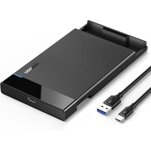 imageUGREEN 25quot Hard Drive Enclosure USB C 31 Gen 2 to SATA III 6Gbps for SSD HDD 95 7mm External Hard Drive Disk Case with UASP Compatible with WD Seagate Toshiba Samsung Hitachi PS4 Xbox Router