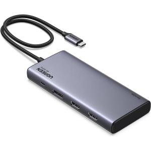imageUGREEN 8 in 1 USB C Docking Station with Dual Monitor 4K Triple Display USBC Hub with 2 HDMI DP 2 USB AampampC 32 Ports 100W PD USBC Dock Compatible for MacBook Dell HP Lenovo Surface etc