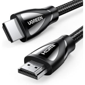 imageUGREEN 8K HDMI Cable 21 66FT 48Gbps Ultra High Speed Braided HDMI Cord 10K 8K60Hz 4K240Hz eARC HDR10 HDCP 22ampamp23 Compatible with PS5Xbox Series XRoku TVHDTVBluray16FT