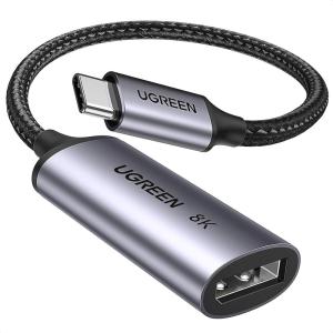 imageUGREEN 8K60Hz USB C to DisplayPort 14 Adapter Cable 4K240Hz Thunderbolt 43 to Display Port Converter with HDR VRR ALLM Braided Compatible with iPhone 1716 Galaxy S25 MacBook ProAir iPad XPS
