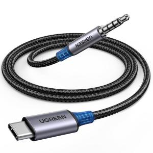 imageUGREEN Aux to USB C Aux Cord for Car Type C to 35mm Audio Jack Cable 33FT TRRS Headphone Stereo Adapter Mic HiFi Compatible with iPhone 17 16 15 Pro Max16 15 Plus Galaxy S25 Ultra Pixel 10 iPad66FT