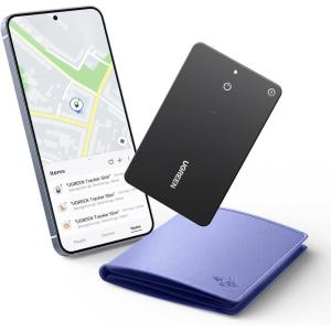 imageUGREEN FineTrack Slim S Bluetooth Tracker Tags Work with Samsung SmartThings APP Samsung Only 17mm UltraSlim Wallet Card Finder Rechargeable IP68 Waterproof Tracker Card for Wallet Key Luggage