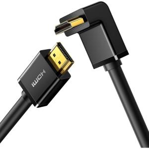 imageUGREEN HDMI Cable 4K Right Angle 270 Degree HDMI Cord High Speed HDMI 20 Cable 4K60Hz HD 3D 1080P ARC Compatible for TV PC Nintendo Switch Xbox PS5 PS4 PS3 Laptop 33FT66FT