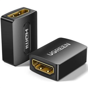 imageUGREEN HDMI Coupler 2 Pack 4K60Hz Female to Female Adapter HDMI 20 Extender for 3D Connector Compatible with HDTV Roku TV Stick Chromecast Nintendo Switch 2 Xbox PS54 Laptop PC Projector