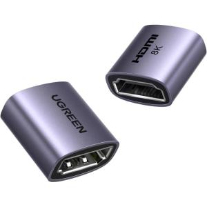 imageUGREEN HDMI Coupler 2 Pack 8K60Hz HDMI 21 Female to Female AdapterConnector 3D 4K240Hz Extender Compatible with HDTV Roku Stick Chromecast Laptop PC Switch 2 Grey