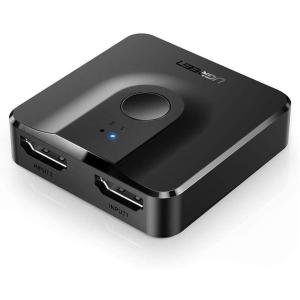 imageUGREEN HDMI Switch 4K60Hz BiDirectional HDMI Switcher 2 in 1 Out HDMI Splitter 1 Input 2 Output Supports UHD 3D HDR Compatible with PS5 PS4 Xbox Series XS Roku Fire Stick GreyBlack