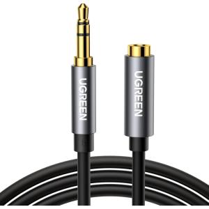 imageUGREEN Headphone Extension Cable 35mm Extension Gold Plated Aux Cable Audio Stereo Jack Male to Female TRS Cord Extender Compatible with iPhone iPad Phones Tablets Media Players 33FT33FT