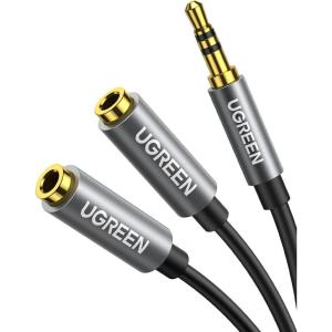 imageUGREEN Headphone Splitter 35mm Audio Stereo Y Splitter Aux Extension Cable Male to Female Dual Headphone Jack Adapter for Earphone Compatible with Switch 2PS4PS5 iPhone iPad Tablet Laptop 787quot