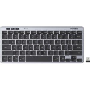 imageUGREEN K551 Slim Quiet Wireless Bluetooth 78Keys Keyboard 3Device Free Switching with Bluetooth ampamp 24G Compatible with WindowsmacOSiOSAndroid Works with MacBook Lenovo HP