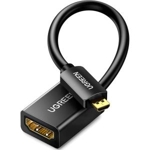 imageUGREEN Micro HDMI to HDMI Adapter Male to Female Cable HDMI 20 4K60Hz HDR 3D Dolby 18Gbps High Speed Compatible with Raspberry Pi 5Pi 4Pi 500 GoPro Hero 7 6Retroid Pocket 3 06FT16FT