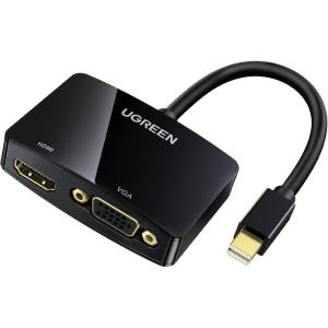 imageUGREEN Mini DisplayPort to HDMI VGA Adapter 4K Thunderbolt 2 Adapter 2 in 1 Mini DP Converter Compatible with MacBook Pro MacBook Air iMac Surface Pro 1 2 3 4 6 Surface Laptop 2 ThinkPad X1 WhiteBlack