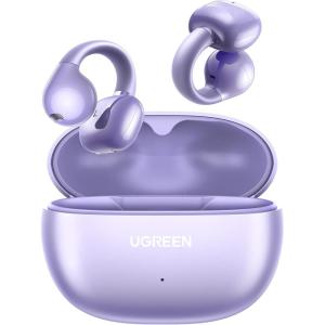 imageUGREEN Open Ear Wireless Headphones Bluetooth 54 12mm Driver Sports Earphones with ENC Fast Charging for 30 Hours Playtime Compatible with iPhone Android and Bluetooth DevicesSuitable for RunningPurple