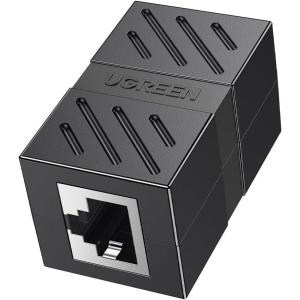 imageUGREEN RJ45 Coupler Ethernet Extender 1000Mbps Cat7 Cat6 Cat5e 328ft Ethernet Cable Extender LAN Connector in Line Coupler Female to Female Black