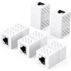 imageUGREEN RJ45 Coupler Ethernet Extender Connector 5 Pack Inline Coupler Cat7 Cat6 Cat5e Ethernet Cable Adapter Female to Female BlackWhite