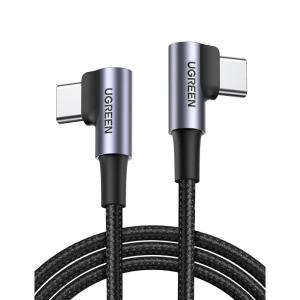 imageUGREEN Right Angle Cable 60W USB C Fast Charging Cable 90 Degree Compatible with iPhone 1717 Air17 Pro16 MacBook Pro iPad Pro Galaxy S25S25S24 Pixel 987 33FT33FT