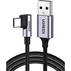 imageUGREEN Right Angle USB C Cable USB A to USB C Cable 90 Degree Type C Cord Compatible with iPhone 1616 Plus16 Pro16 Pro Max15 Galaxy S24S23S10S10 iPad mini 6Air 5 Pixel 87 33FT66FT