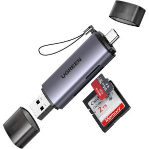 imageUGREEN SD Card Reader USB C USB 30 Micro SD Card Reader 2 in 1 Memory Card Reader for MicroSD SDHC SDXC Compatible with PC Computer MacBook Laptop iPad iPhone 17 16 15 ProPro Max