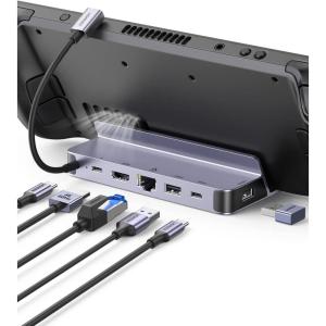 imageUGREEN Steam Deck Dock 6in1 USB C Docking Station with 4K60Hz HDMI Gigabit Ethernet PD 100W Charging 1xUSB C 2X USB 30 Compatible with Steam Deck Rog Ally iPhone 15 ProPro Max